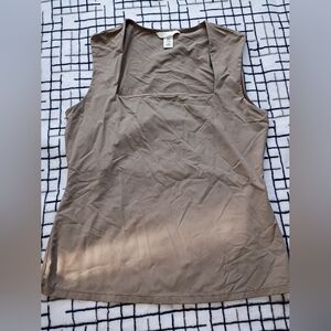 H&M Square Neck Women's Brown Sleeveless Top ONE SNAG